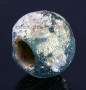 Ancient iridescent monochrome glass bead